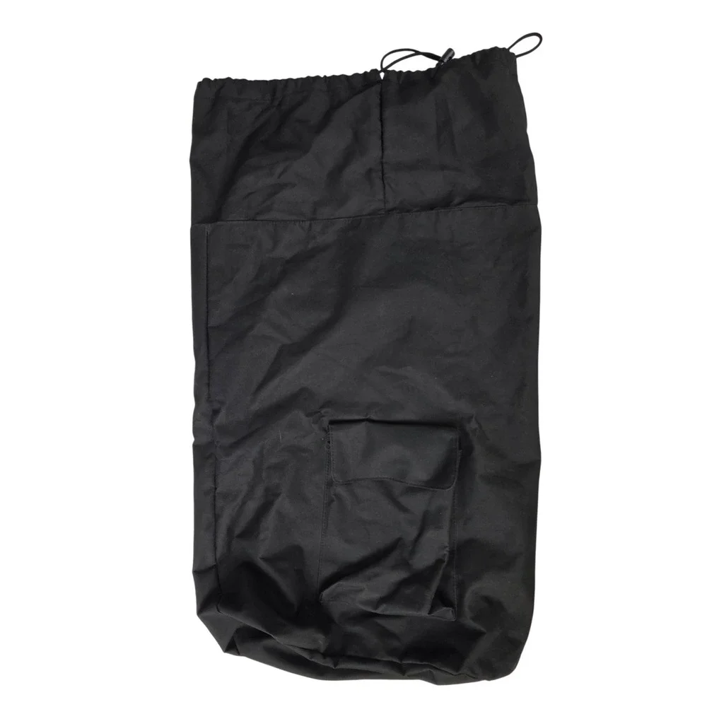 Black Canvas Tactical Duffel Bag Backpack Straps Drawstring Large Utility Bag